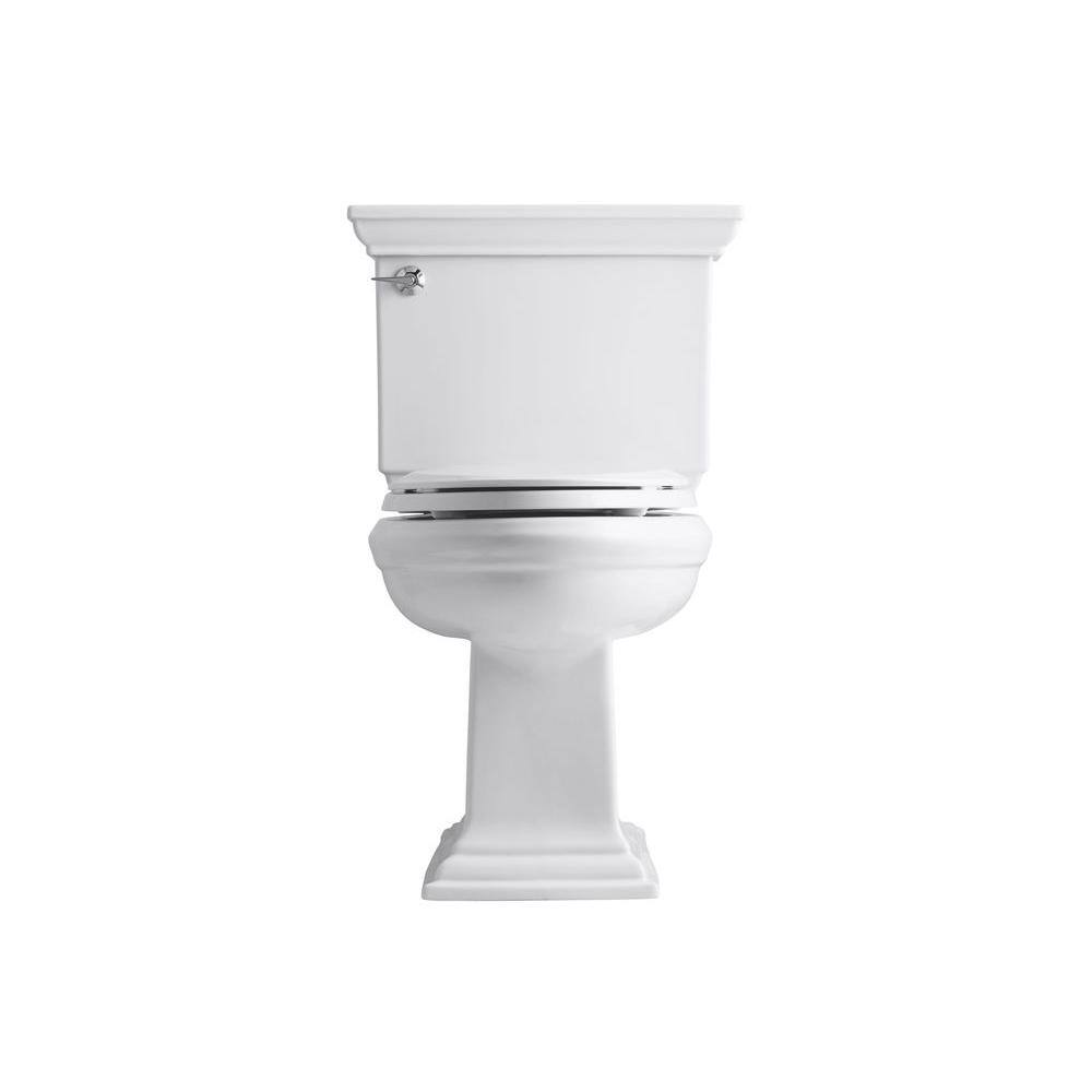 KOHLER Memoirs Stately 2-Piece 1.6 GPF Single Flush Elongated Toilet with AquaPiston Flush Technology in White K-3819-0