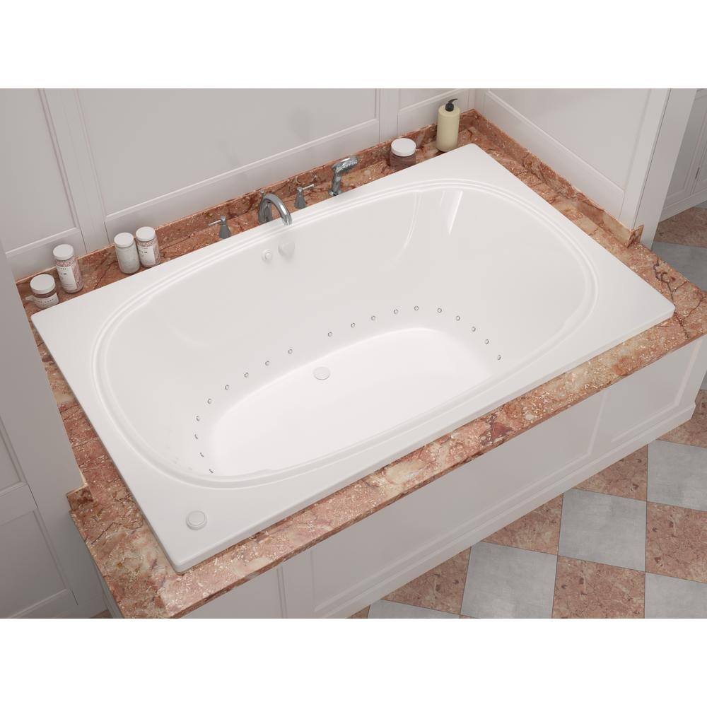 Universal Tubs Peridot 6.5 ft. Rectangular Drop-in Air Bath Tub in White HD4878CAL