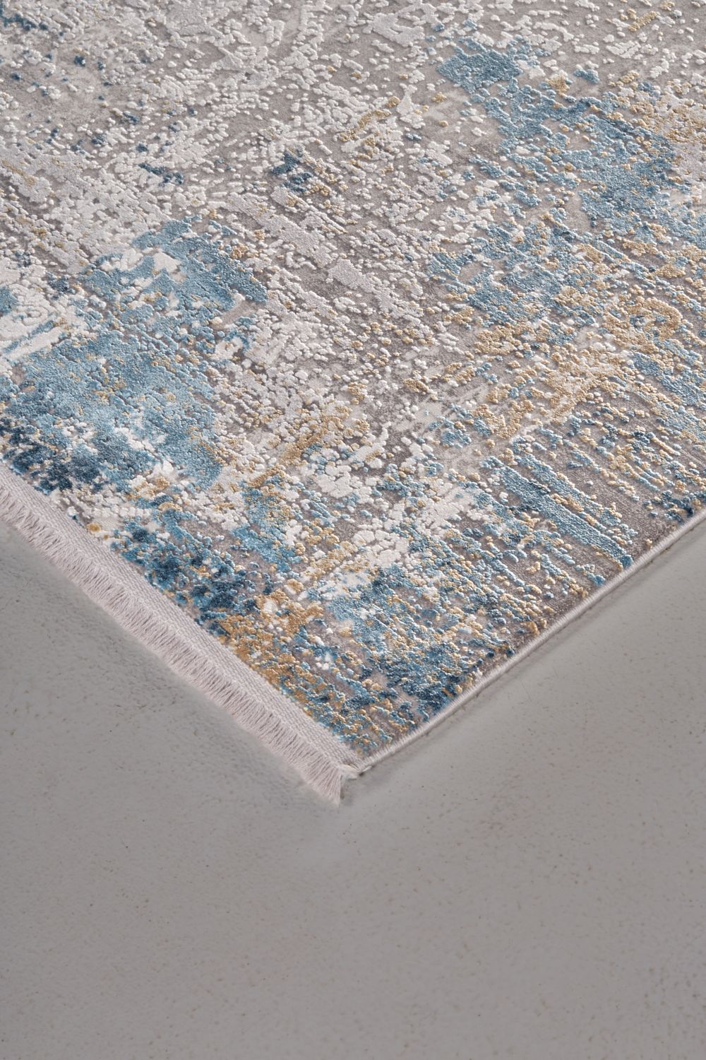 Lindstra Ivory and Blue Rug by BD Fine