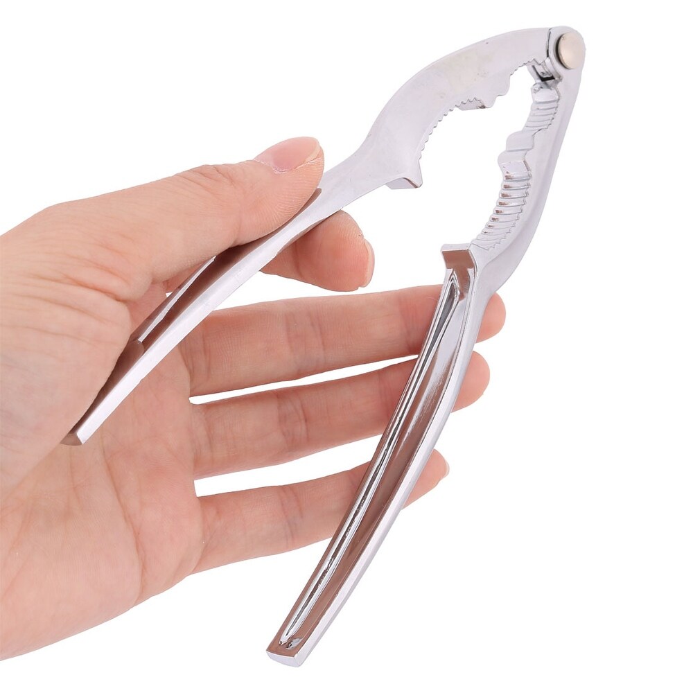 Home Metal Almond Pecan Plier Clamp Nut Cracker Nutcracker Sheller Silver Tone   Silver Tone