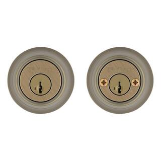 Kwikset 665 Antique Brass Double Cylinder Deadbolt Featuring SmartKey Security and Microban Technology T6655CPSMTRCALR