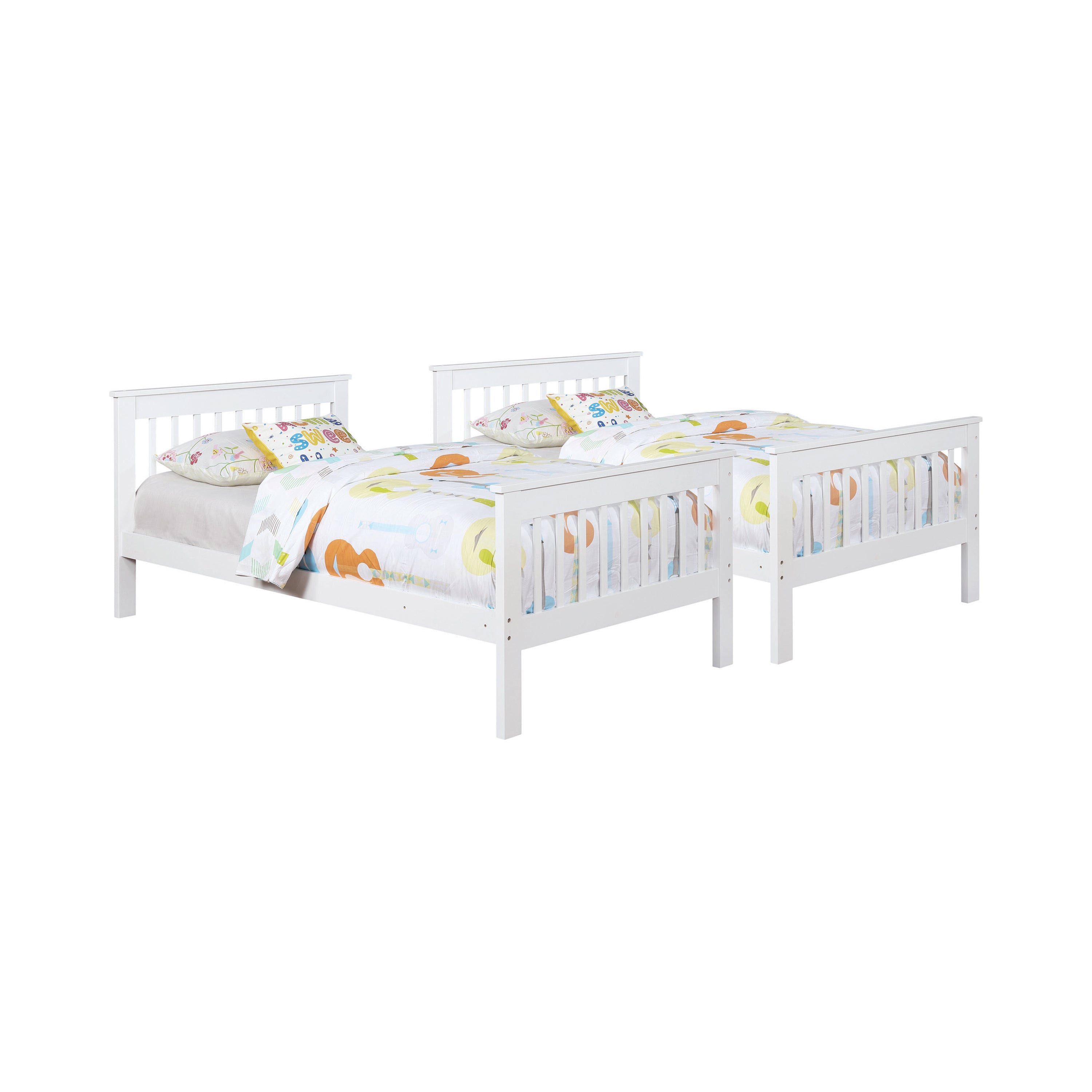 Chapman Wood Twin Over Twin Bunk Bed White-460244N