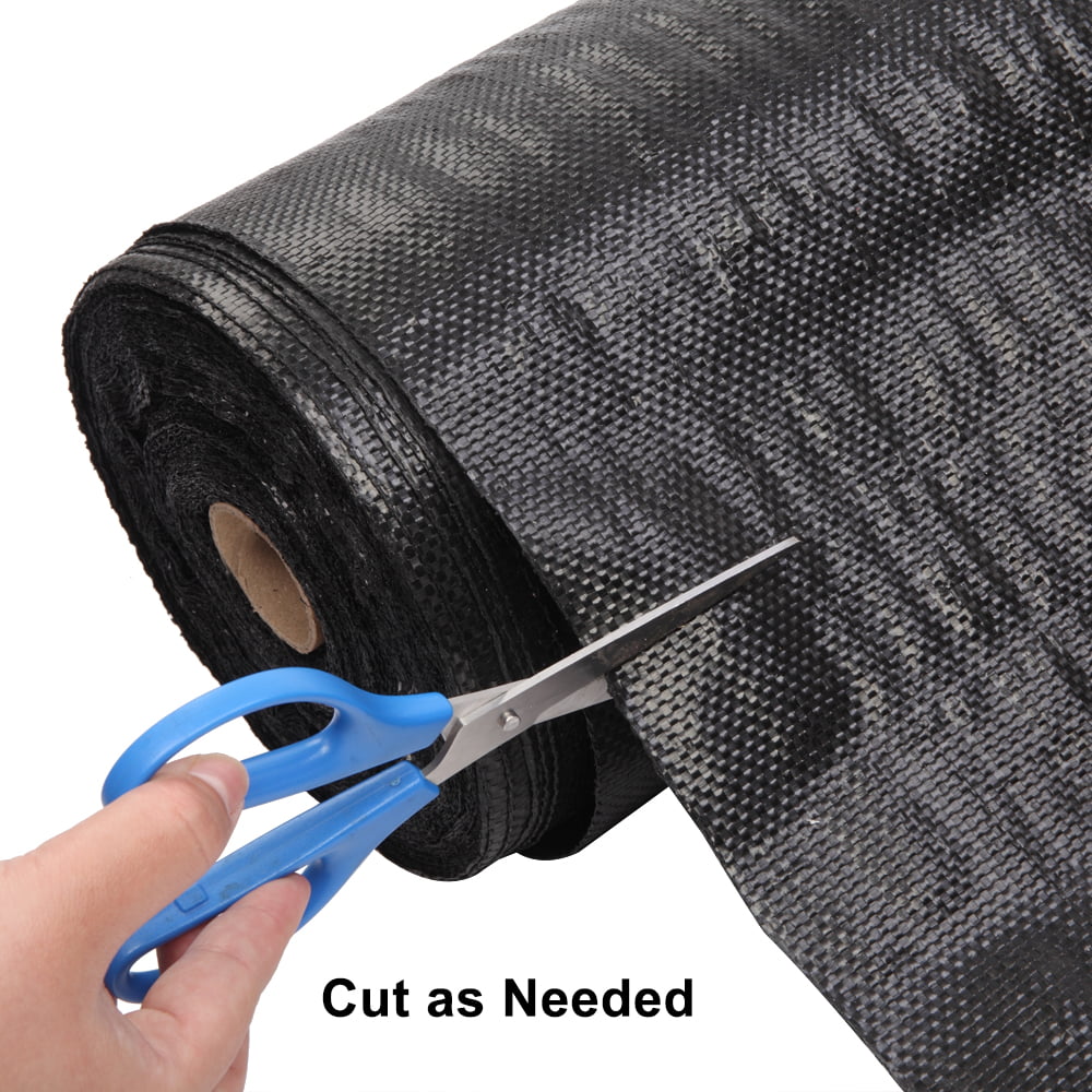 Ktaxon 4*100ft Weed Barrier Fabric Easy Setup & Superior Weed Control,Black Maximum Width 4ft