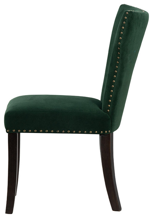 Upholstered Dining Chair  Green   Contemporary   Dining Chairs   by Lighting New York  Houzz