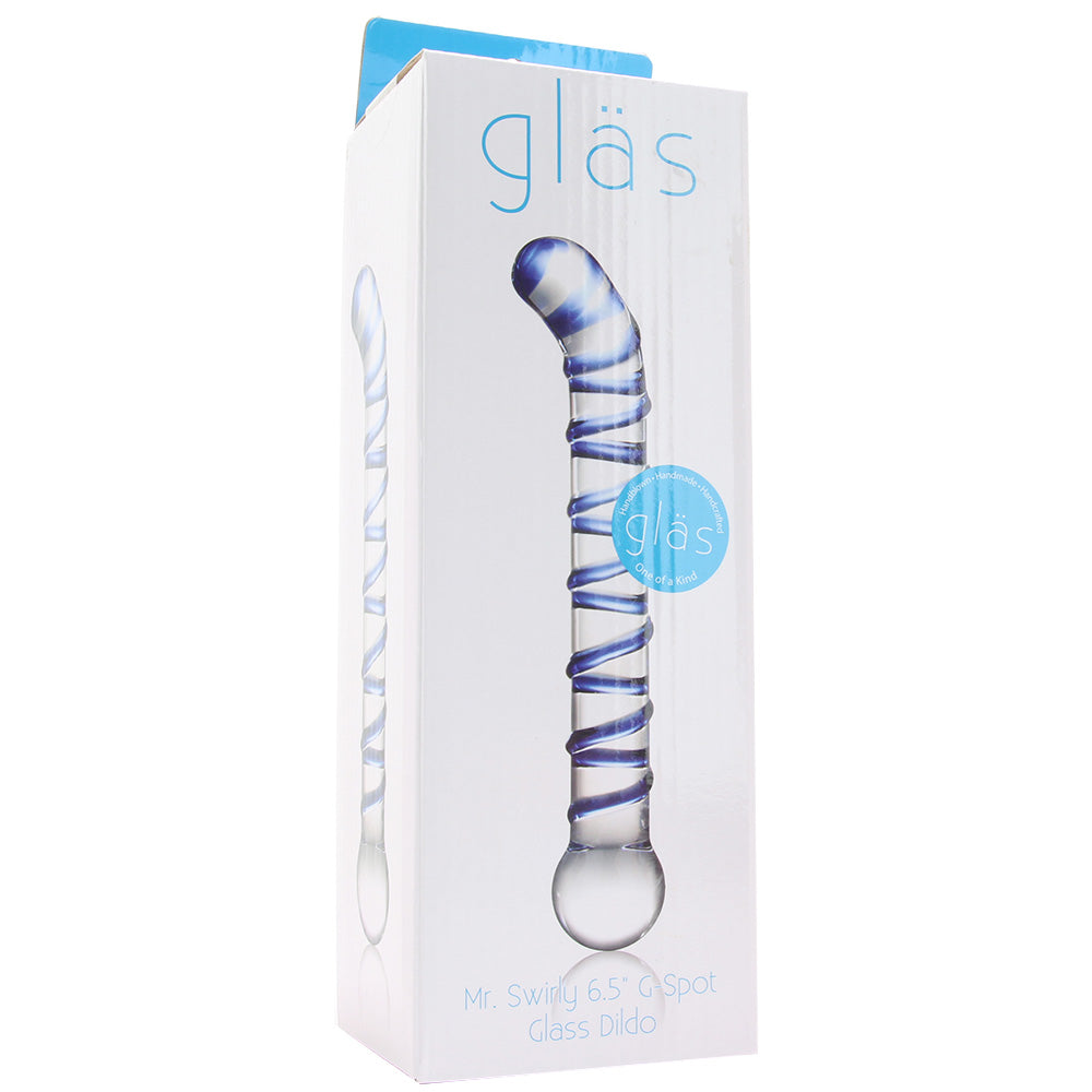 Mr. Swirly 6.5 Inch G-Spot Glass Dildo