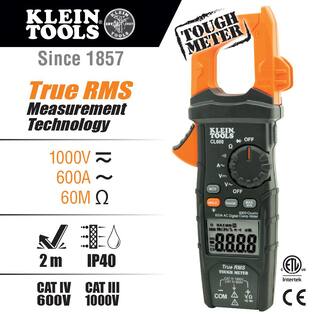 Klein Tools 600 Amp AC True RMS Auto-Ranging Digital Clamp Meter and GFCI Receptacle Tester Set M2O41632KIT