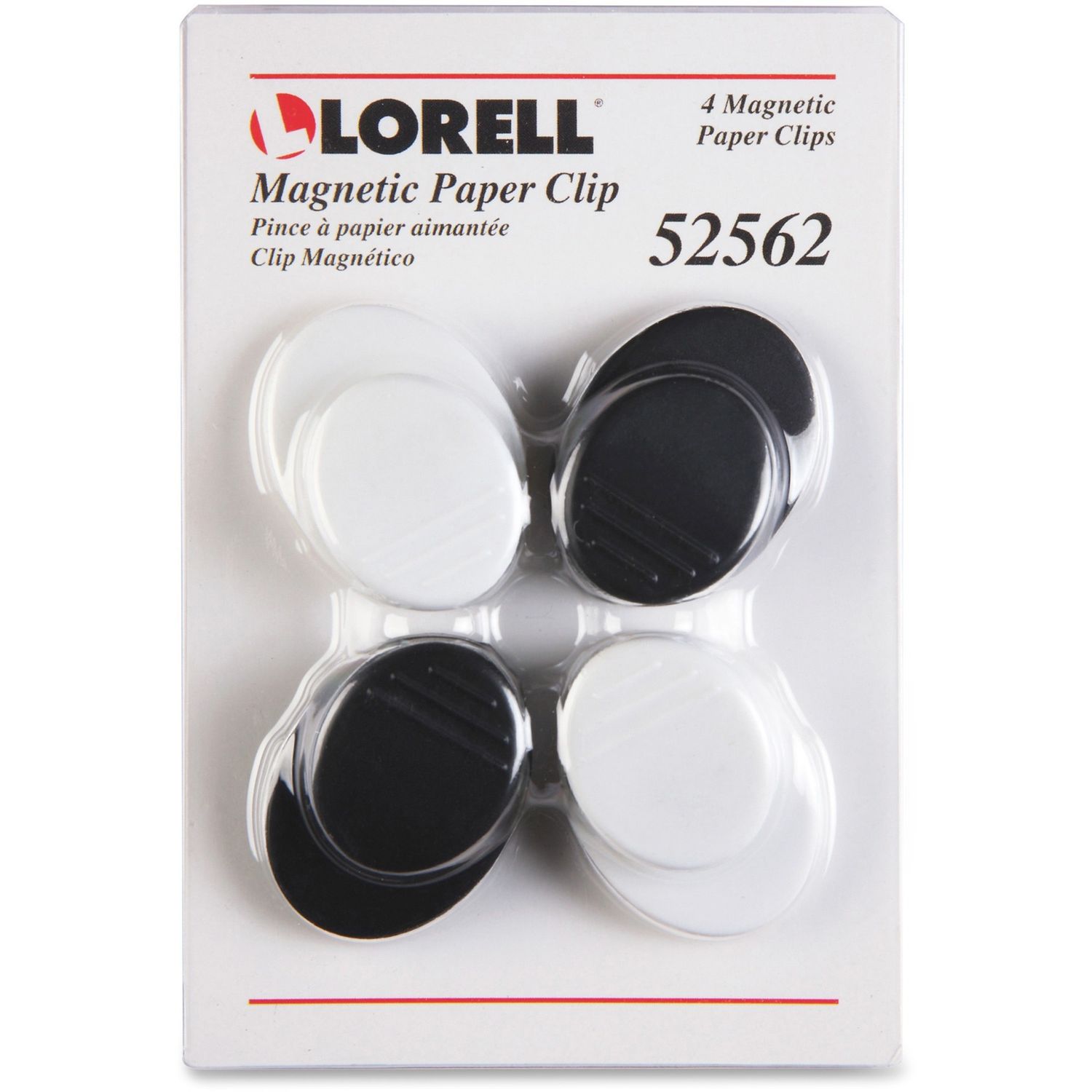 Plastic Cap Magnetic Paper Clips by Lorell LLR52562