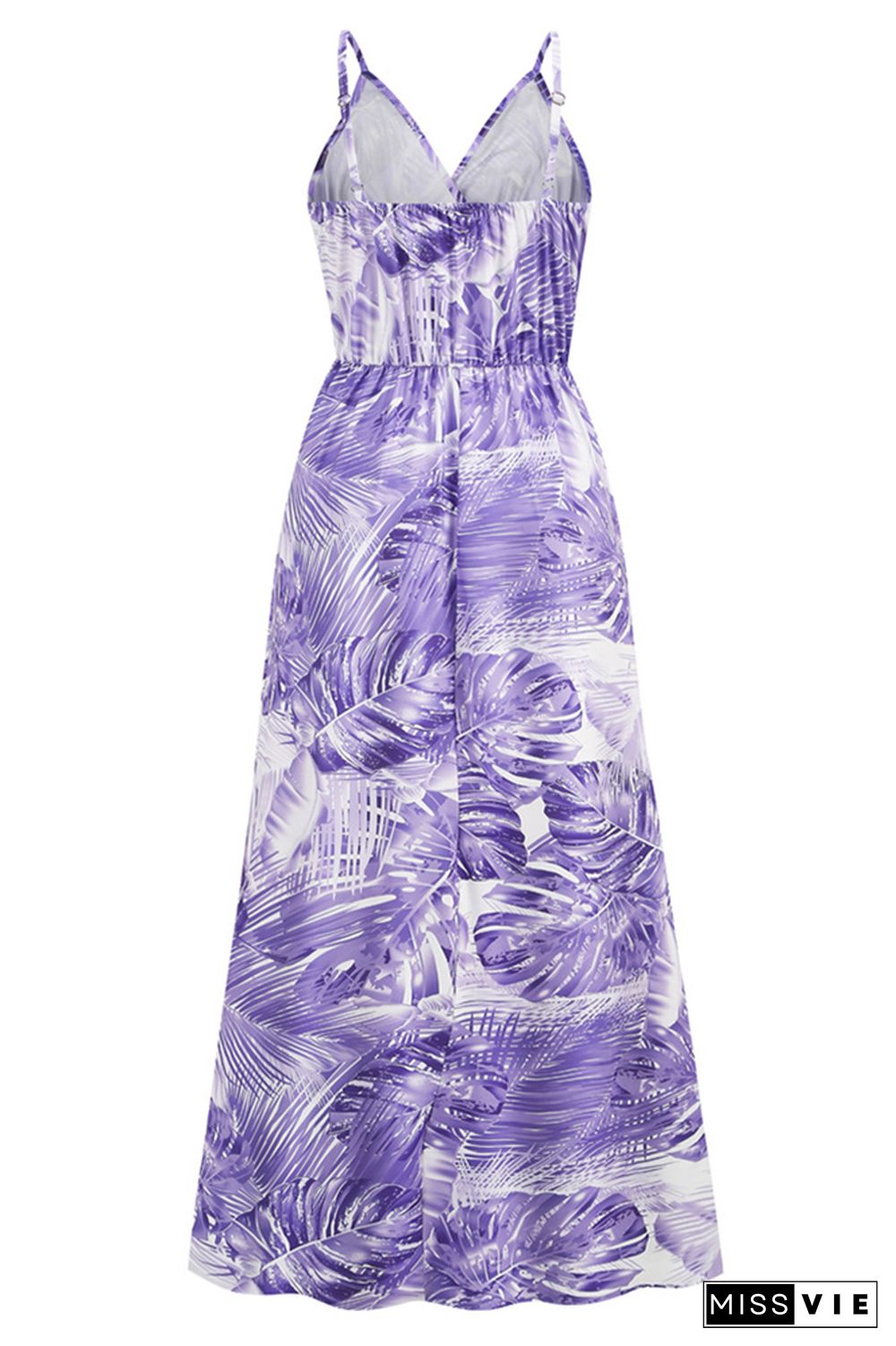 Wrap V Neck Abstract Print Cami Maxi Dress