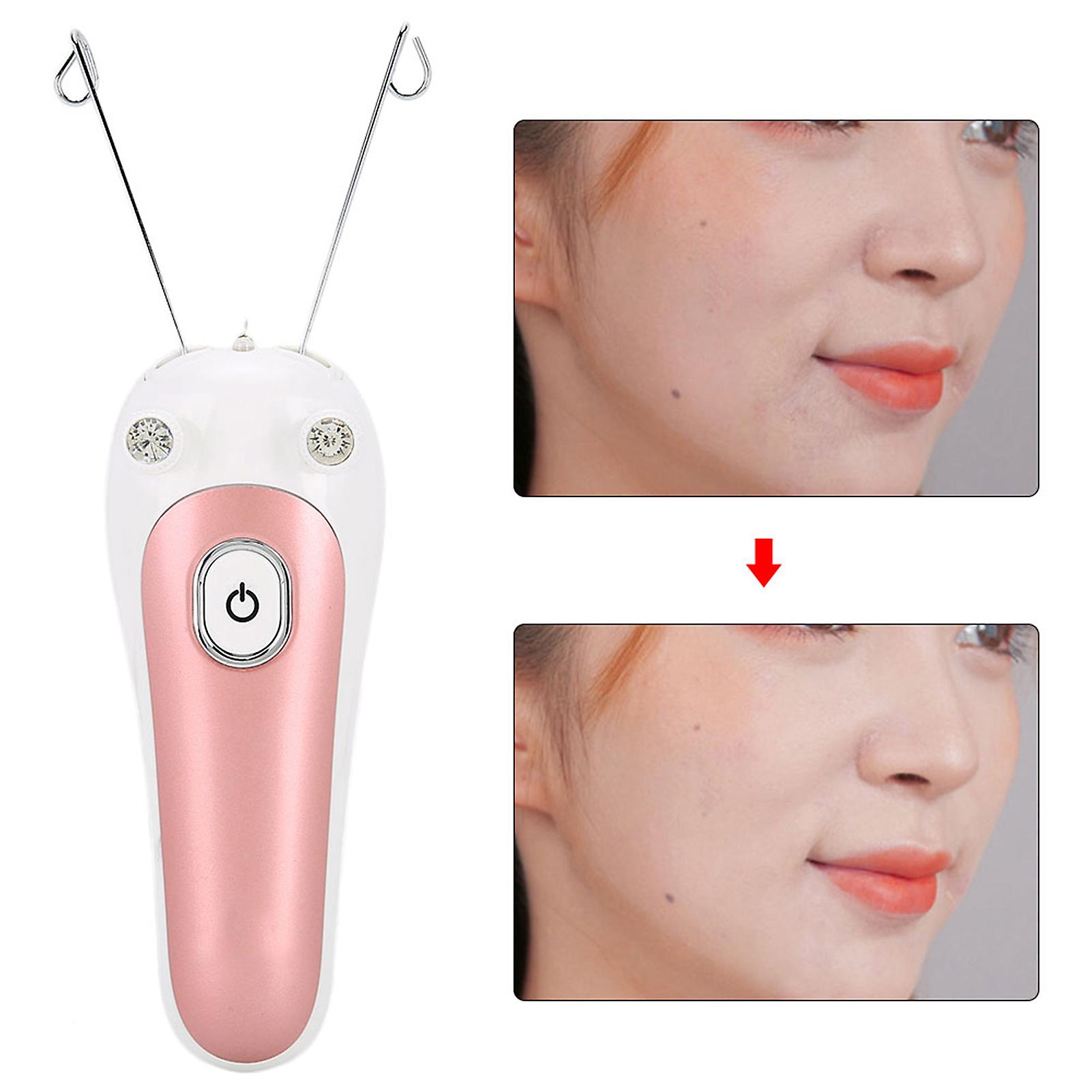 Electric Threading Epilator Physical Threader Hair Remover For Face Arm Leg Usepink