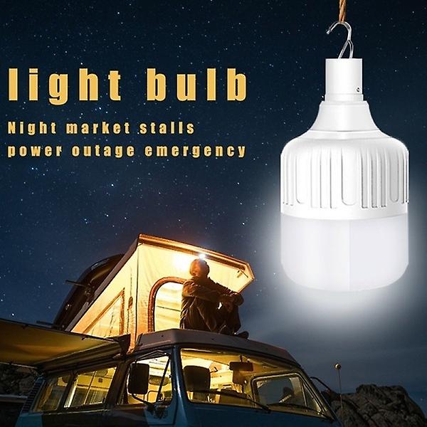 Portable Usb Rechargeable Lamp Night Market Charging Camping Hanging Light Tent Fishing Lantern Lamp Emergency Lamp 20/80/100/150/200w