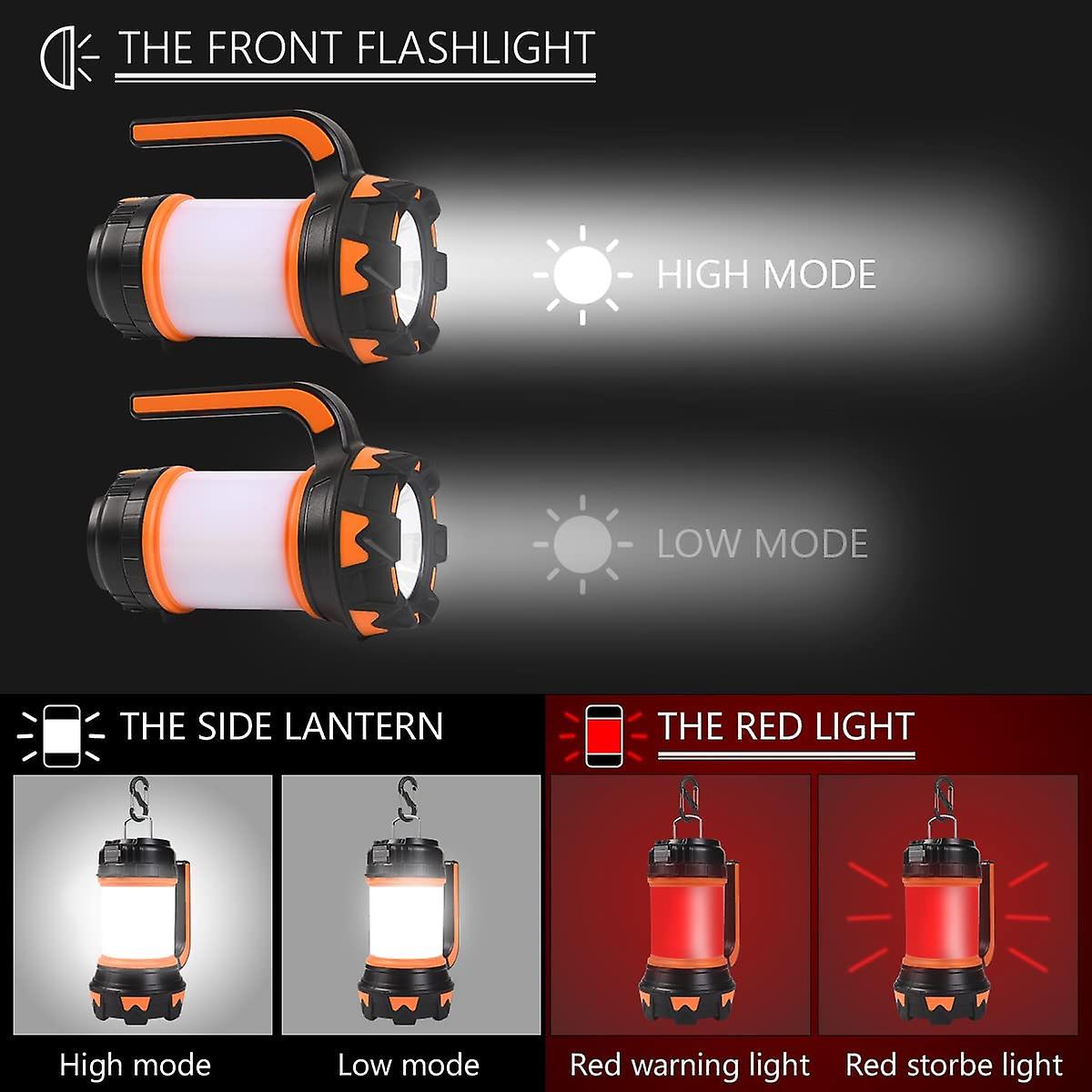 Rechargeable Led Lantern Night Light， 1000 Lumens 4000mah 360 Camping Lamp， Rechargeable Led Lamp Portable Spotlight， Ultra Powerful， 6 Modes Camping