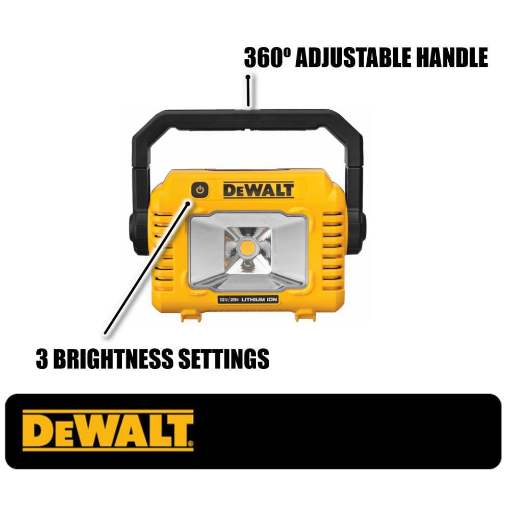 DEWALT DCL077BW240C 20V MAX Compact Task Light， (1) 20V MAX Compact Lithium-Ion 4.0Ah Battery， and 12V-20V MAX Charger