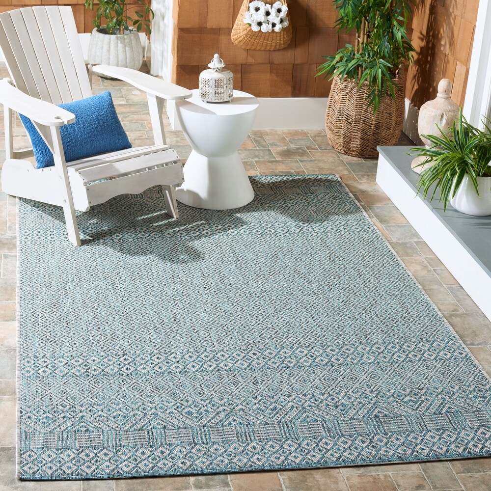 SAFAVIEH Courtyard Terezija Indoor/ Outdoor Waterproof Patio Backyard Rug