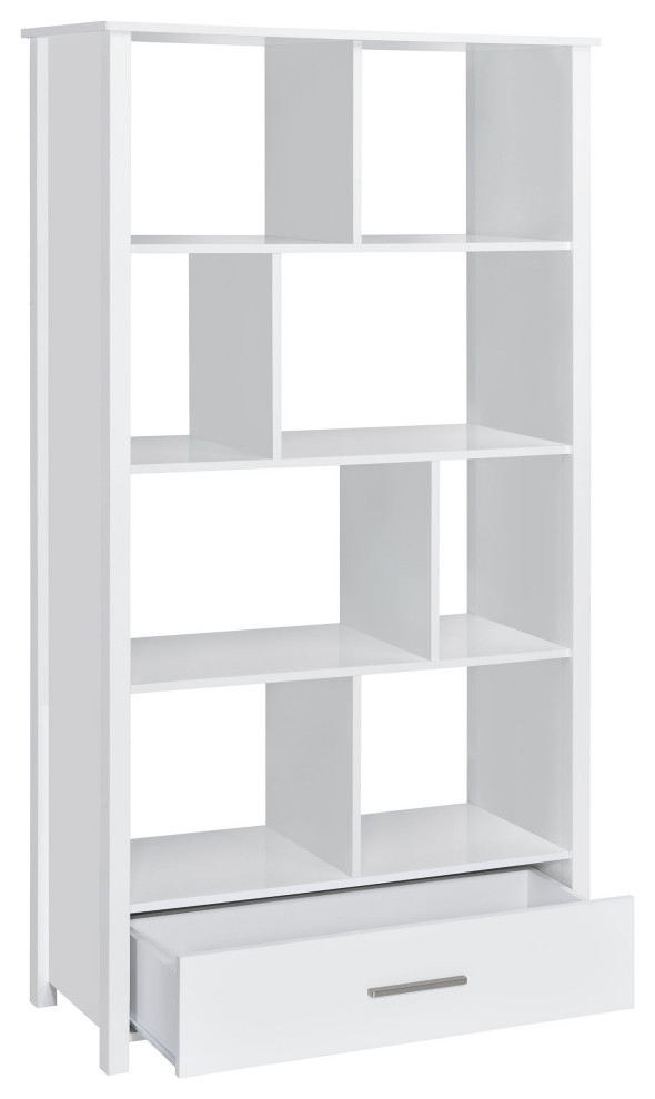 Dylan Rectangular 8 shelf Bookcase Bookcase White   Modern   Bookcases   by Modon  Houzz