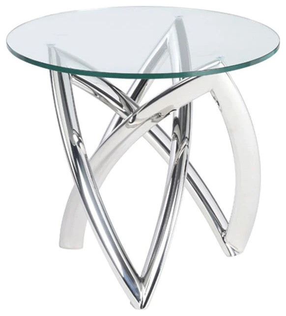 Serafina Silver Side Table   Contemporary   Side Tables And End Tables   by Virgil Stanis Design  Houzz