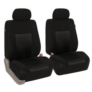 FH Group Fabric 47 in. x 23 in x 1 in. Deluxe 3D Air Mesh Full Set Seat Covers DMFB060BLACK115