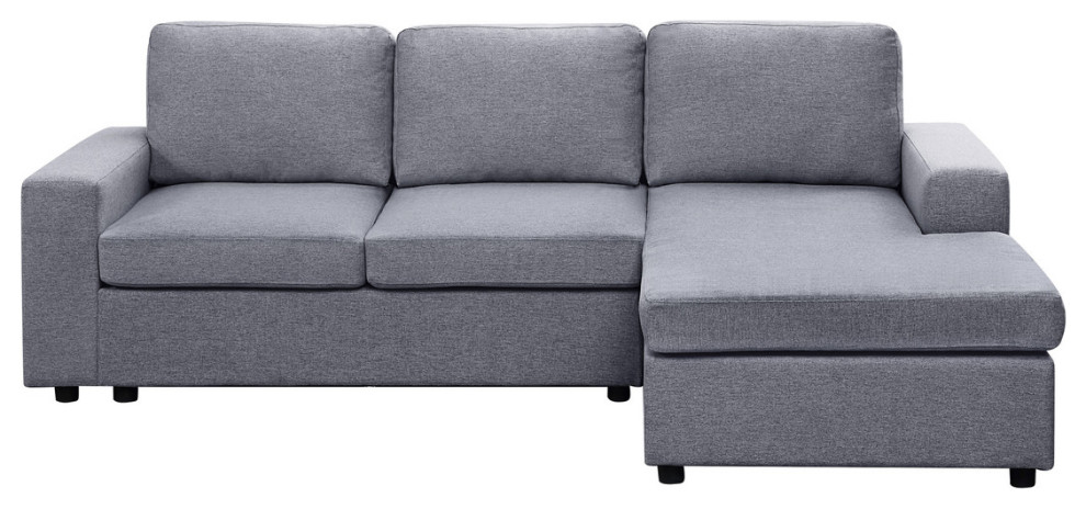 Aurelle Sofa With Reversible Chaise  Linen   Transitional   Sectional Sofas   by Lilola Home  Houzz