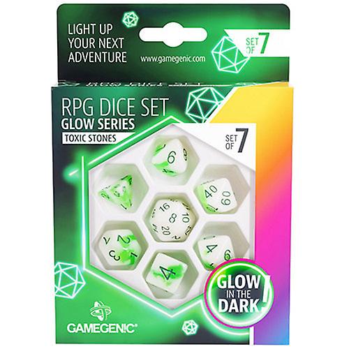 Gamegenic Glow Series RPG Dice Set 7pcs (Venom Stones)