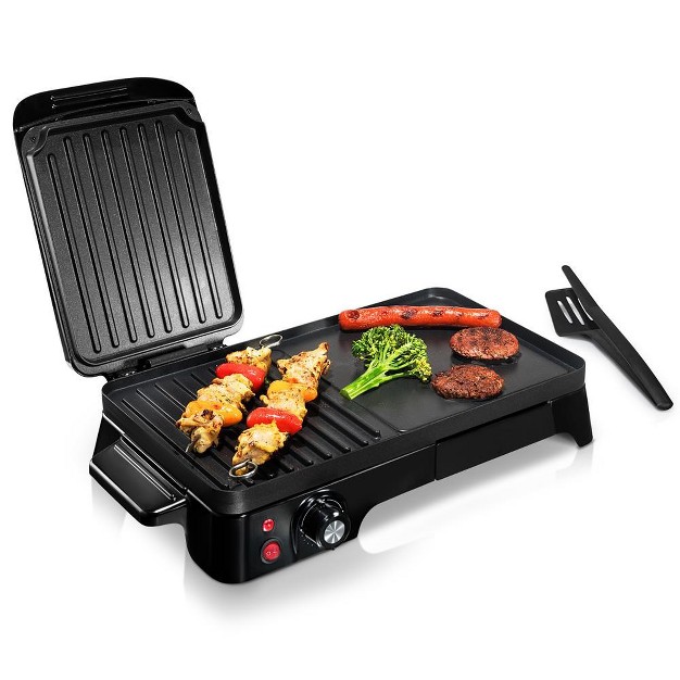 Nutrichef 2 in 1 Panini Press Grill amp Griddle 1500w