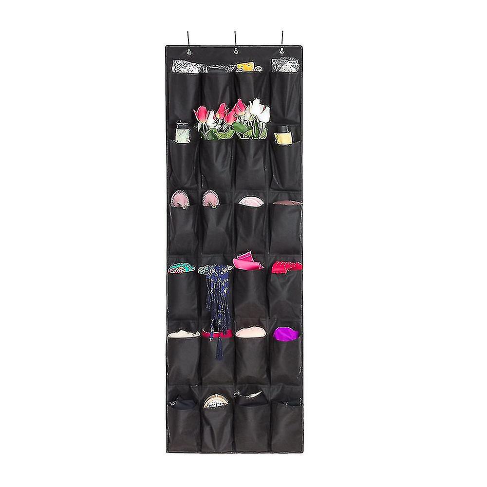 The Door Shoe Organizer Hanging Closet Holder Hanger Storage Bag Rack With 24 Large Mesh Pockets Non-woven Storage Bag