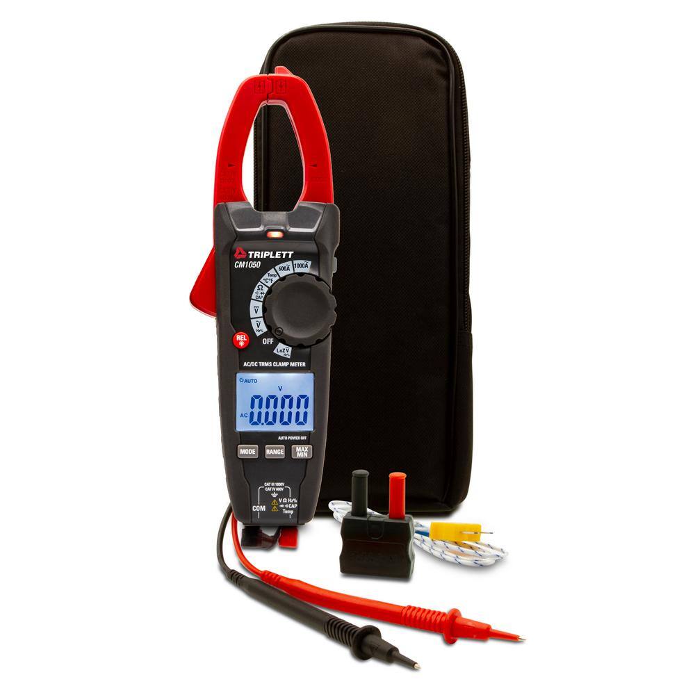 TRIPLETT 1000 Amp True RMS ACDC Clamp Meter CM1050