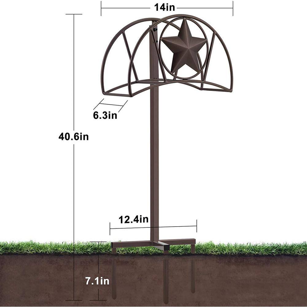 Cubilan Garden Hose Holder Hanger Stand Freestanding Holds 125 ft. Water Hose Detachable Rustproof Storage Metal B08MTXD5YM