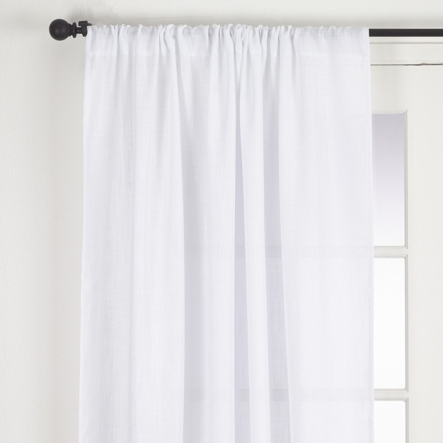 Saro Lifestyle Nali Collection Rod Pocket Semi Sheer Window Curtain Single Panel