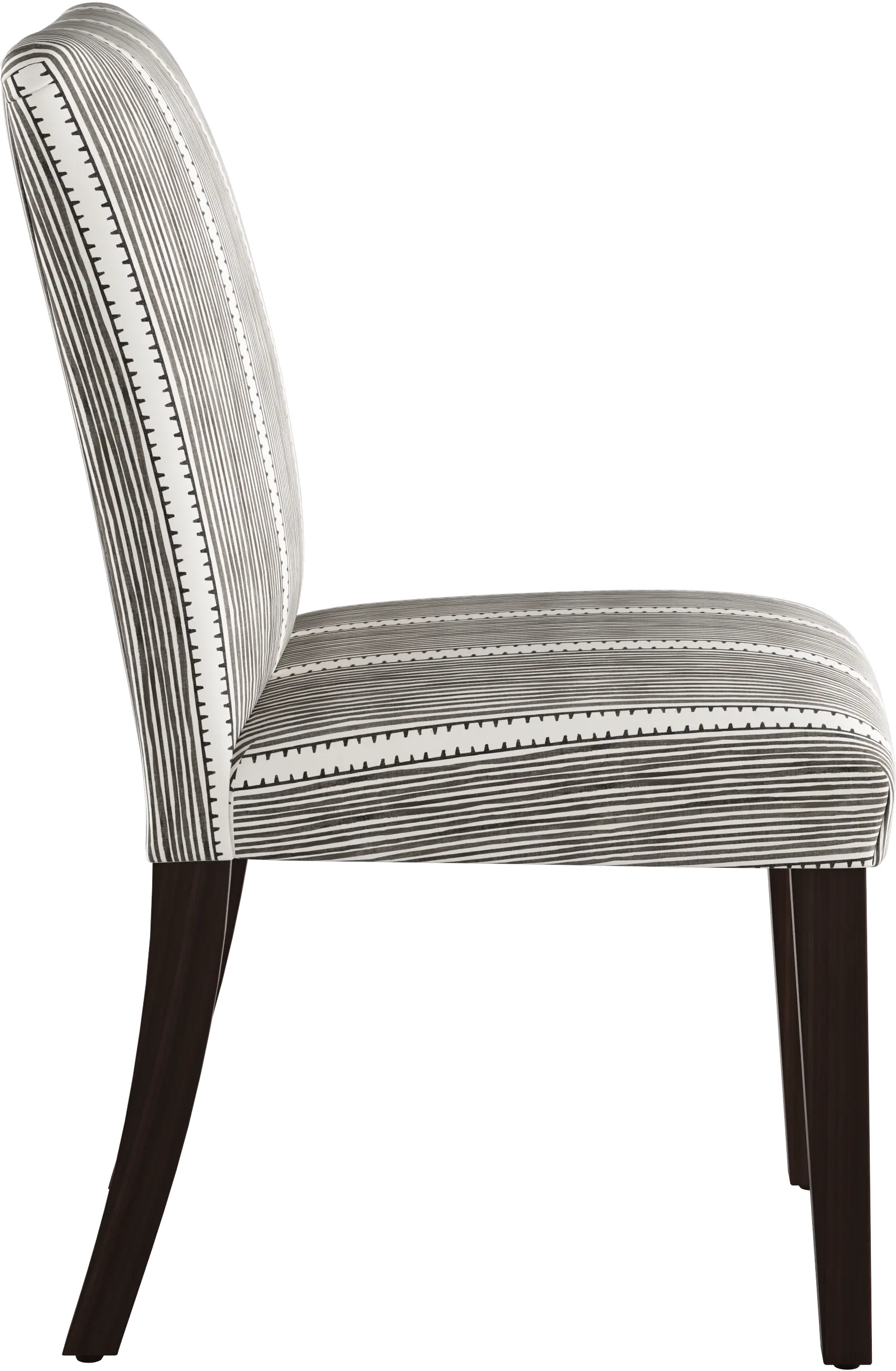 Drew Charcoal Stripe Dining Chair - Skyline Furniture