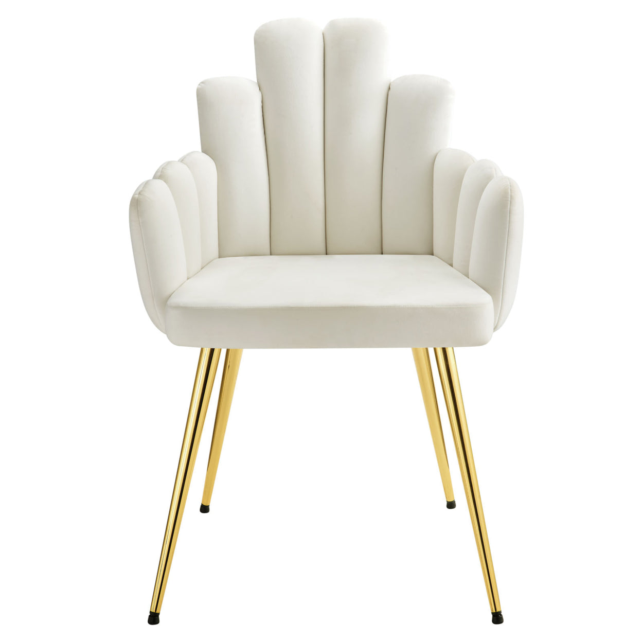 Viceroy Performance Velvet Dining Chair Set of 2， Gold White