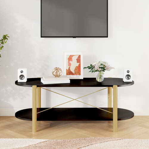 vidaXL Coffee Table Living Room End Table for Living Room Black Engineered Wood   Transitional   Coffee Tables   by vidaXL LLC  Houzz