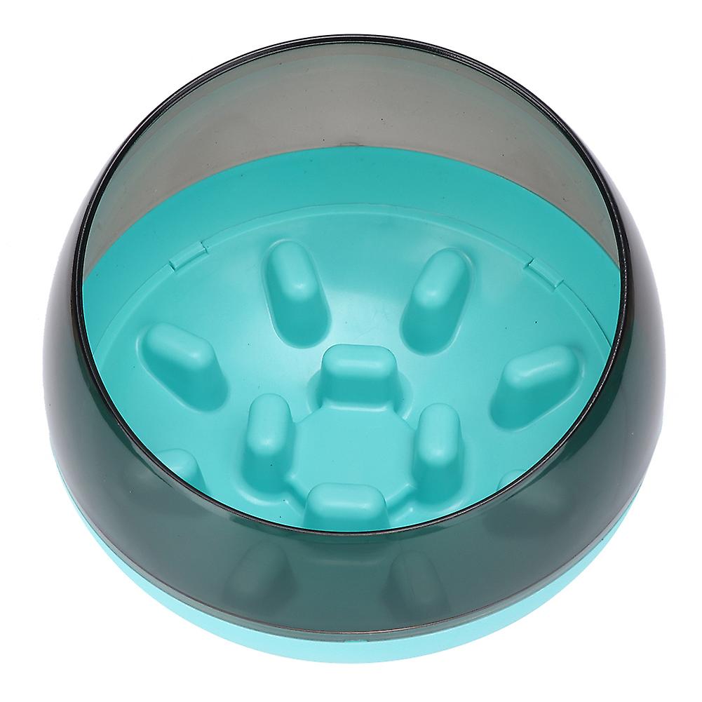 Pet Dog Cat Plastic Anti Choke Not Fall Toy Slow Feeding Bowl Food Container Feeders Accessory(blue )