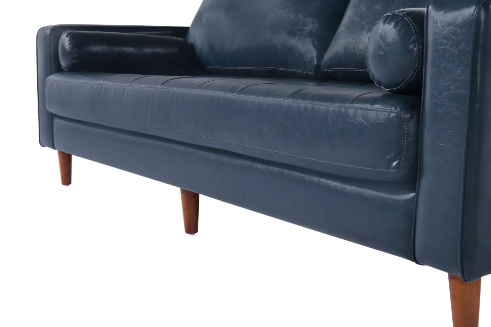 Cosmic Modern Contemporary Leather Armchair   Midcentury   Sofas   by Crafters and Weavers  Houzz