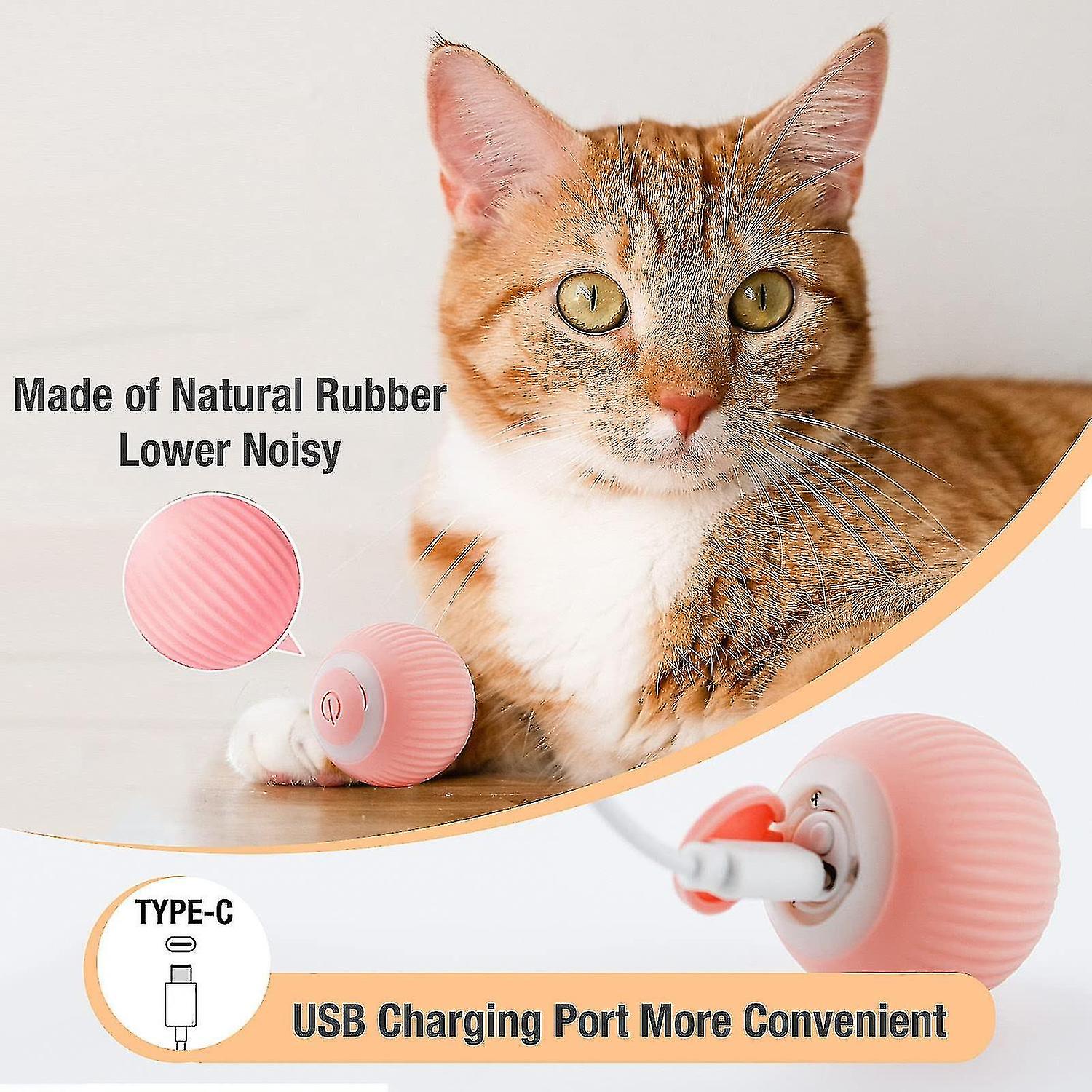 Cat Toy Electric Cat Ball With Led Light Automatic 360 Degree Rollball Interactive Cat Toy Usb Recha