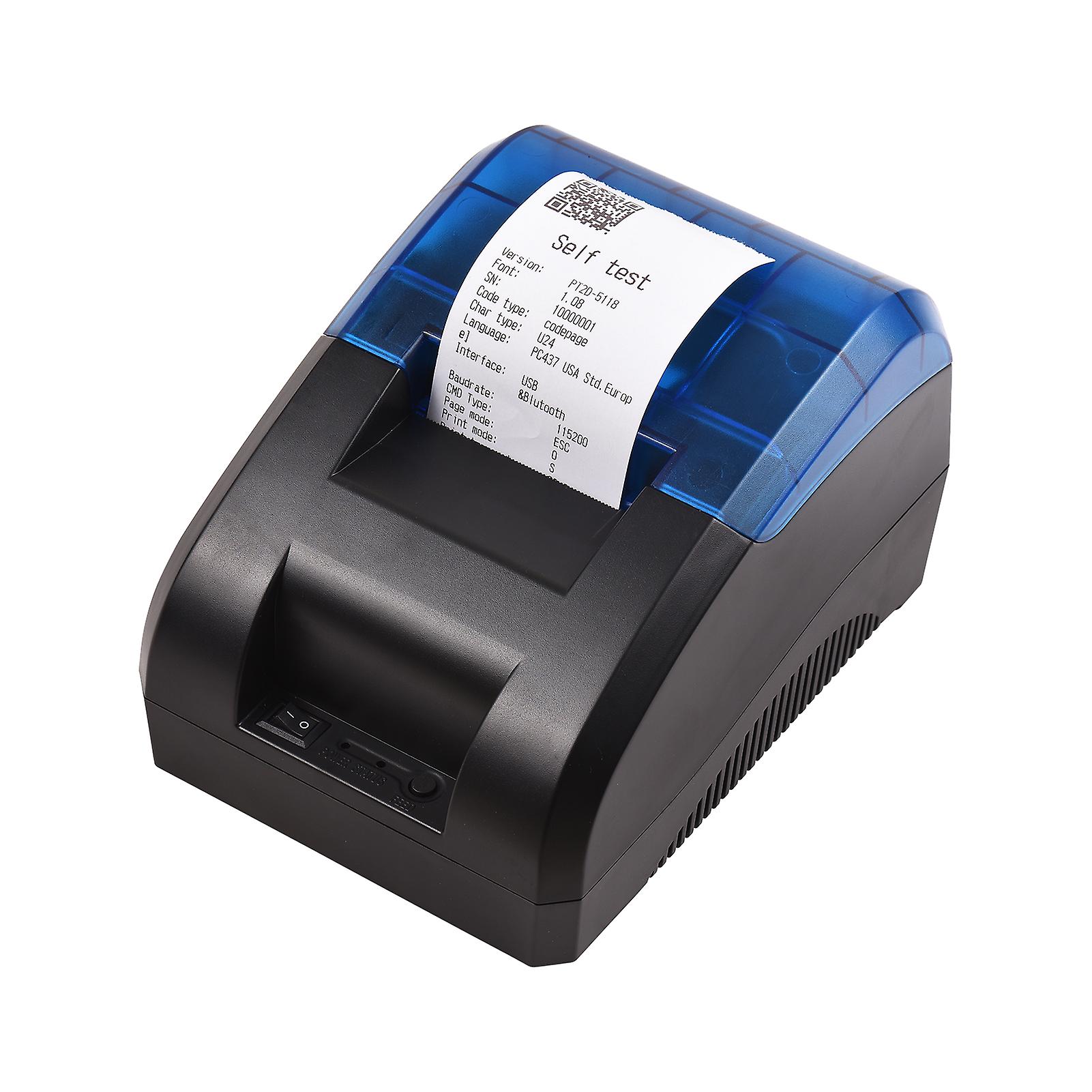 58mm Thermal Receipt Printer Desktop Usb Connection Printer Barcode Logo Printing With 1 Roll Paper Inside Compatible With Ios Android Windows For Res