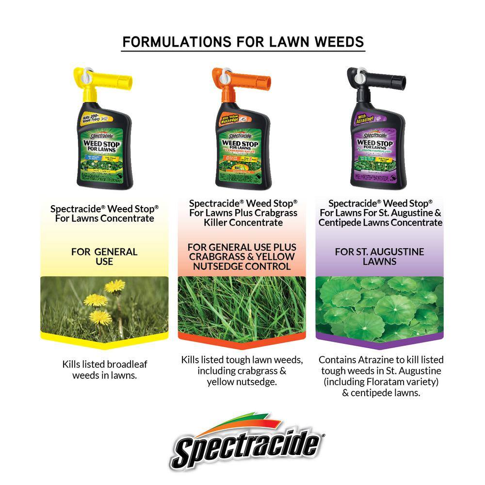 Spectracide Weed Stop 32 oz. Ready-to-Spray Concentrate for Lawns Plus Crabgrass Lawns HG-95703HT