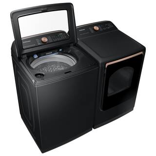  5.5 cu. ft. Smart High-Efficiency Top Load Washer with Impeller and Auto Dispense System in Brushed Black ENERGY STAR WA55A7700AV