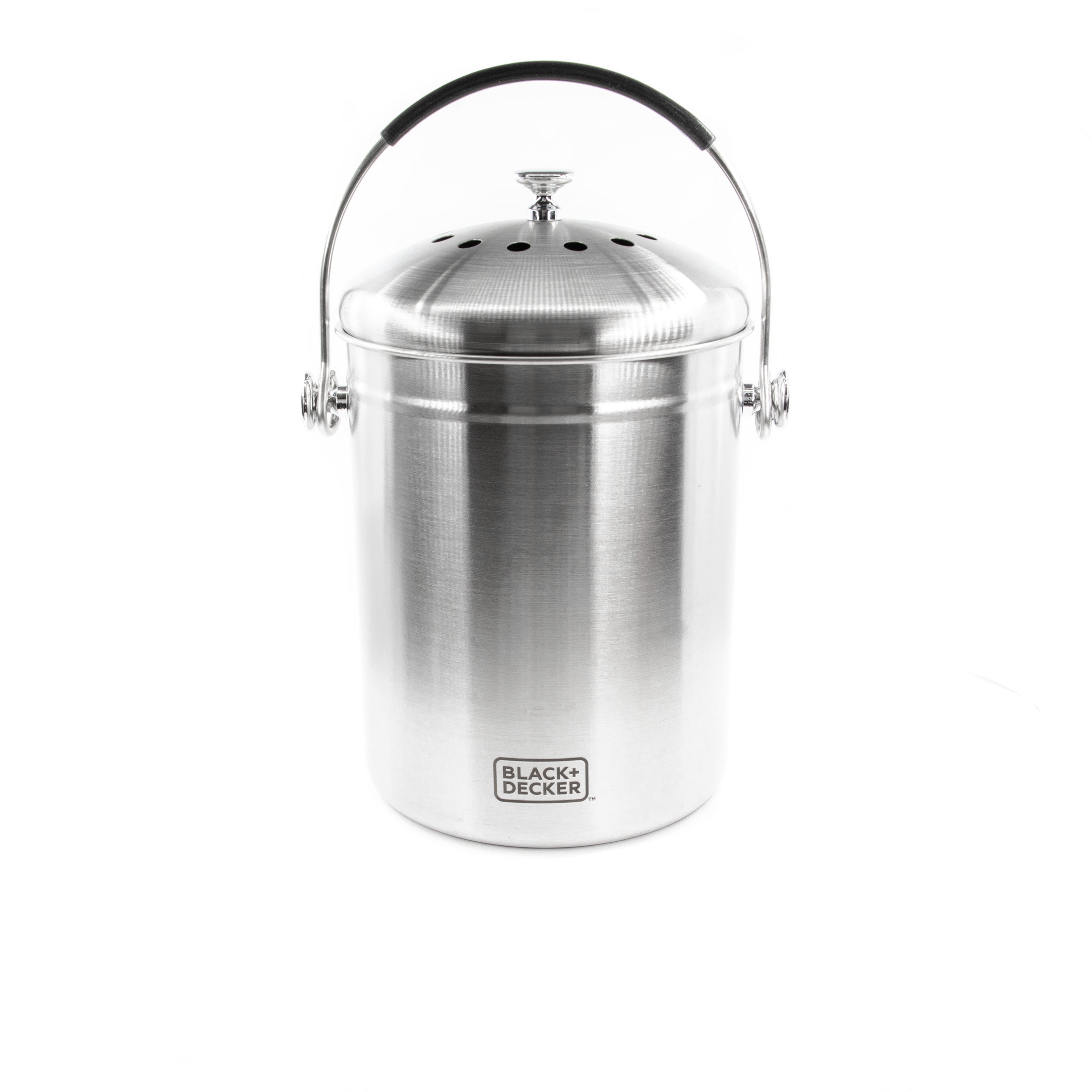 Countertop Compost Bin Stainless Steel 166 oz.