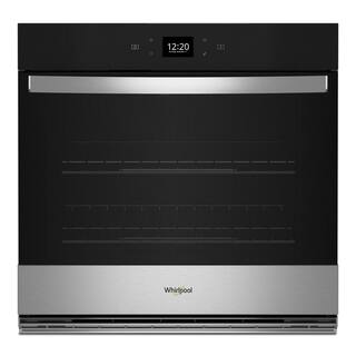 Whirlpool 30 in. Single Electric Wall Oven with Convection and Self-Cleaning Fingerprint Resistant Stainless Steel WOES5030LZ