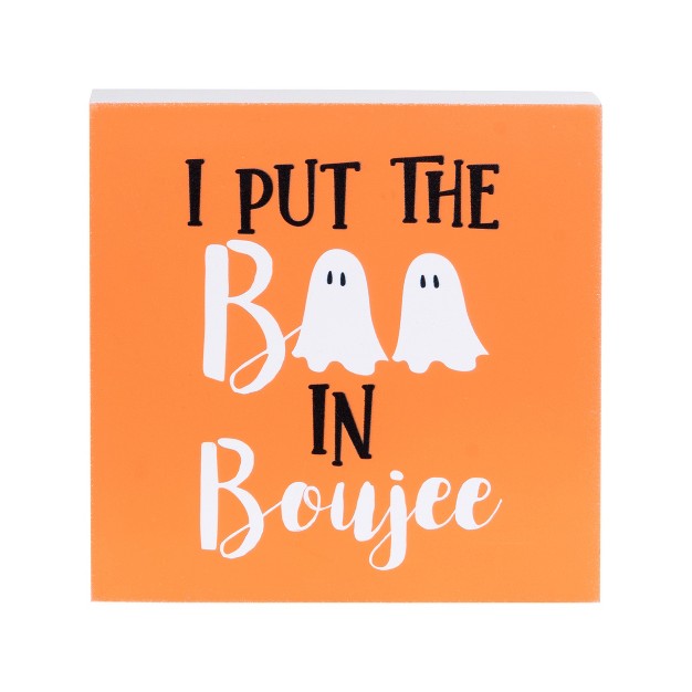 Carol amp Frank Ghost Boo In Boujee Halloween Shelf Block Decoration