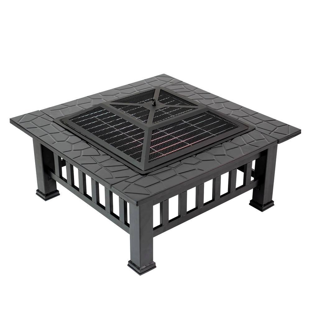 Durango 32 in. x 16.9 in. Square Steel Charcoal Fire Pit 141009