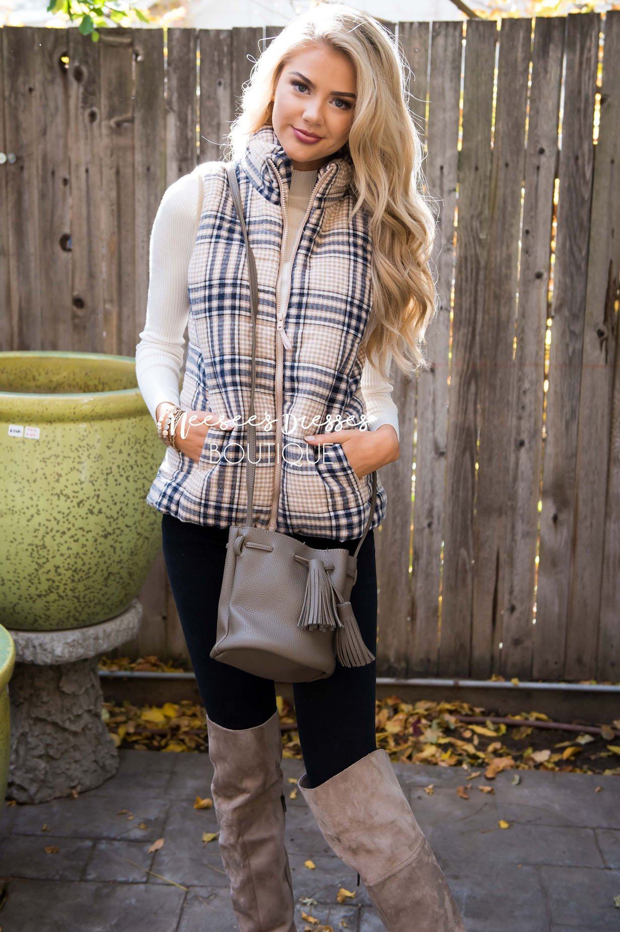 Winter Wishes Plaid Vest