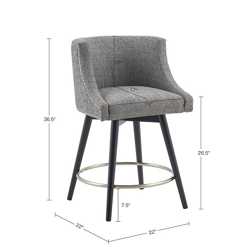 Madison Park Quarry Swivel Counter Stool