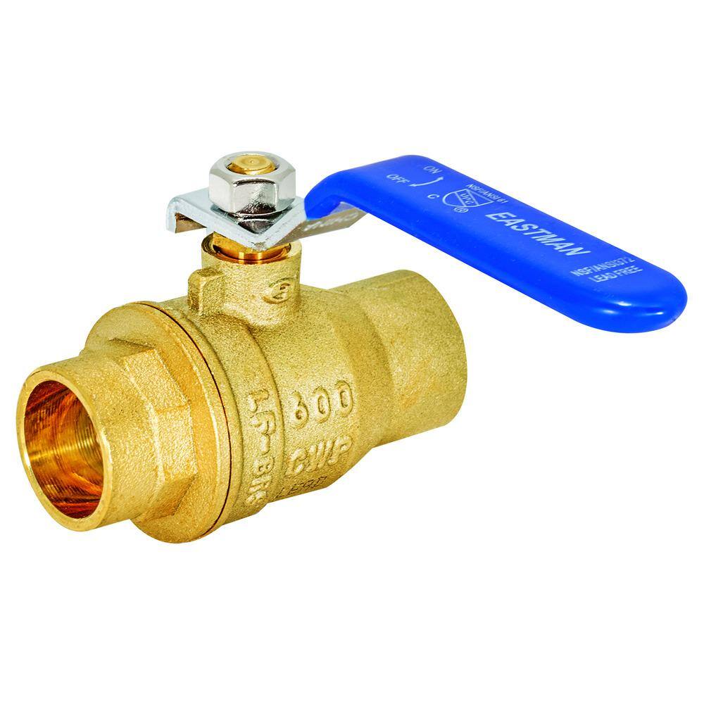 EASTMAN 34 in. x 34 in. Brass Sweat C x C Heavy Duty Full Port Ball Valve 20063LF