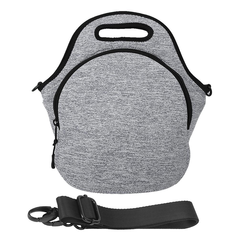 Neoprene Shoulder Strap Sports Bag Insulation Lunch Food Bag For Outdoor Picnics Travel Workinglight Gray