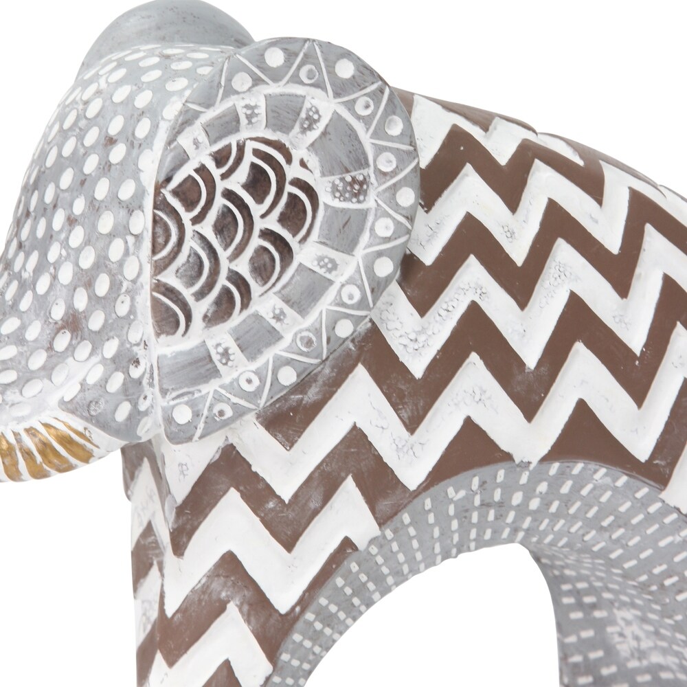 Stratton Home Decor Tribal Elephant Tabletop Statue   9.45 X 3.46 X 7.64