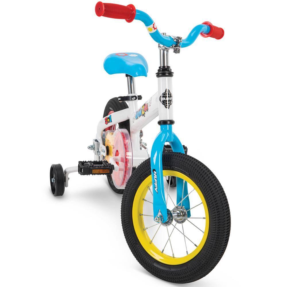 Huffy 12 in. White and Blue Grow to Go Conversion Bike 22321