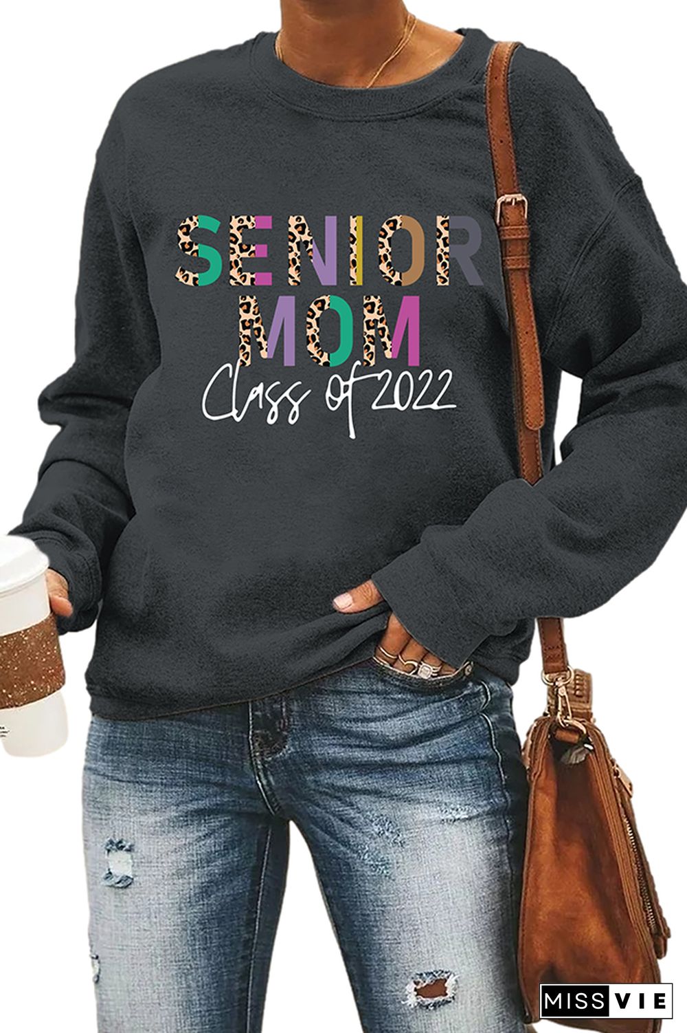 Senior Mom Class of 2022 Pullover Sweatshirt Women Wholesale