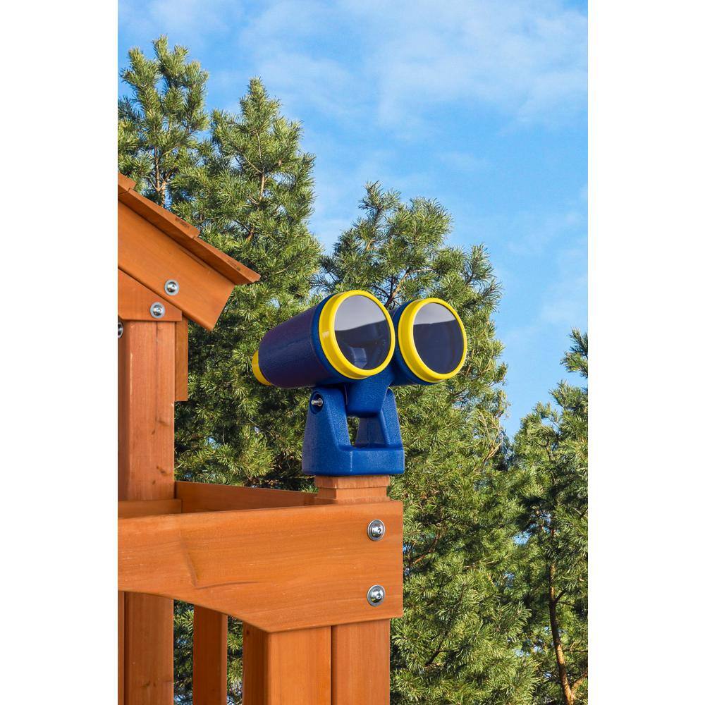 Creative Cedar Designs Large Plastic Playset Binoculars- Green with Yellow Lens Ring BP006-G