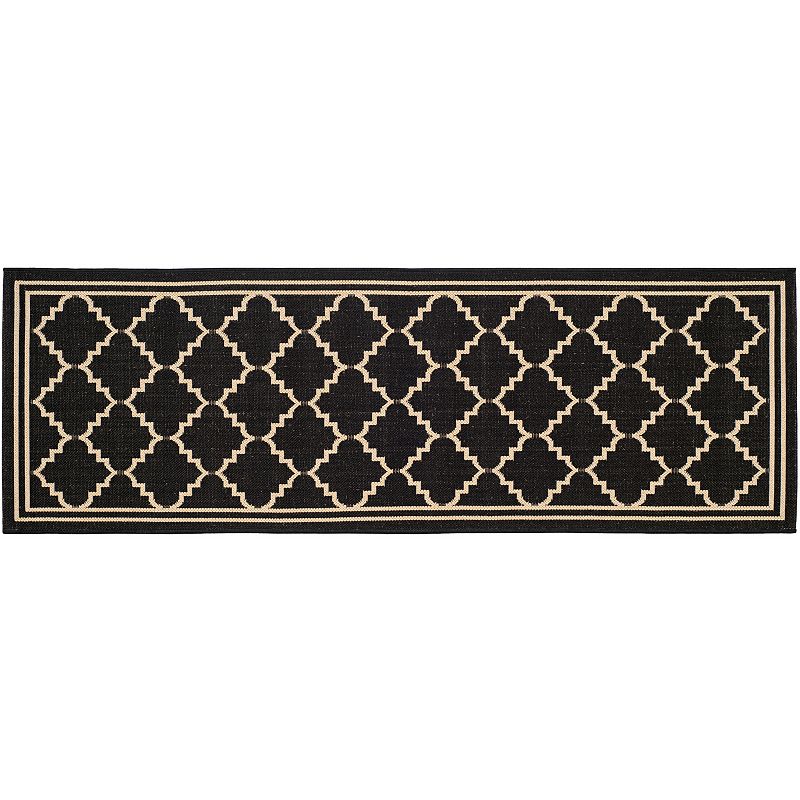 Safavieh Courtyard Jagged Edge Framed Trellis Indoor Outdoor Rug