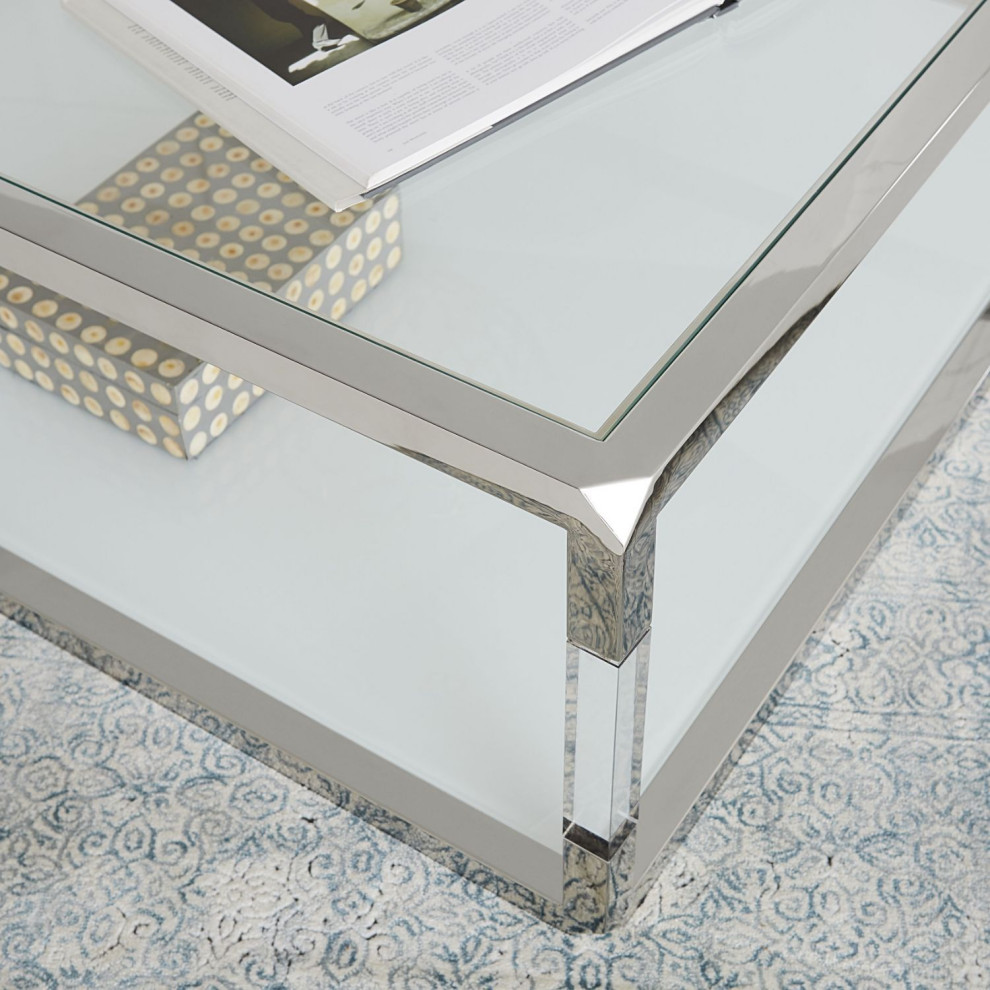 Modus Jasper Square Coffee Table in White   Contemporary   Coffee Tables   by AMOC  Houzz